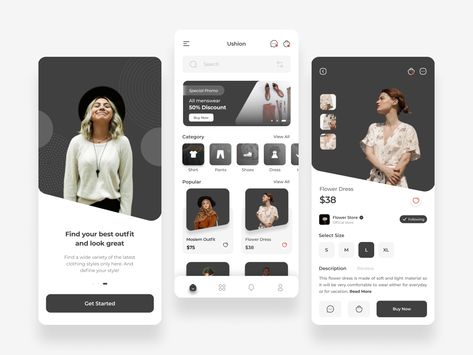 Fashion App Ui Design, Fashion App Design, Fashion App Ui, Fashion Apps, Closet App, App Design Layout, Identity Design Inspiration, Mobile App Design Inspiration, Modern Website Design