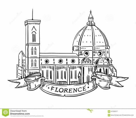 Florence Map, Florence Duomo, Italy Tattoo, Florence Cathedral, Duomo Florence, Architecture Drawing Sketchbooks, Watercolour Inspiration, The Fault In Our Stars, Sketchbook Journaling