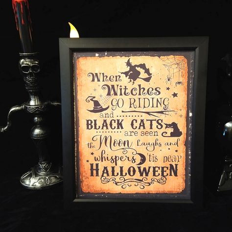 New Hocus Pocus "When Witches Go Riding" Framed Halloween Print 8x10 Adds That Extra Touch To Your Holiday Decor Or Display It Every Day! 8"X10" Plastic Frame. *Add To Your Bundle, Let's Make A Deal And Save On Shipping!! Reasonable Offers Appreciated. Thanks For Stopping By And Have A Perfectly Creepy Day Hocus Pocus Signs, New Hocus Pocus, When Witches Go Riding, Beetlejuice Halloween, Let's Make A Deal, Fall Halloween Decor, Halloween Prints, Altered Books, Hocus Pocus