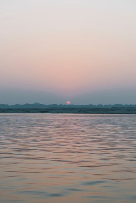 Sunset view at river ganges in varanasi,... | Free Photo #Freepik #freephoto #background #travel #water #city Water City, Ganges River, Sunset Images, Diwali Images, Sunset View, Female Photographers, Varanasi, Sunset Views, Uttar Pradesh