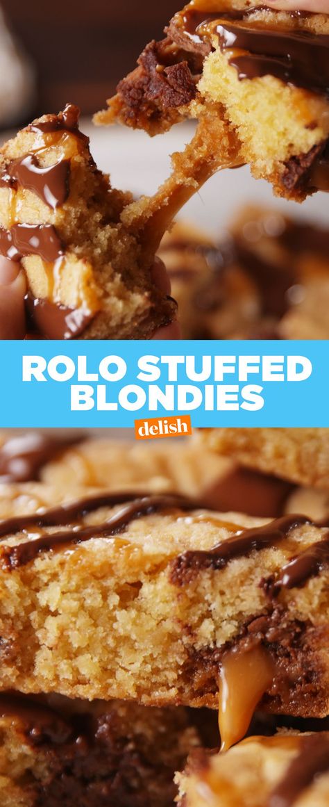 Blondies Recipes, Blondie Dessert, Blondie Bars, Blonde Brownies, Brownies Recipes, Patty Cake, Chocolate And Caramel, Blondies Recipe, Whoopie Pies