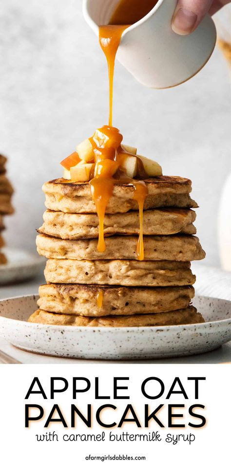 Oatmeal Apple Pancakes Healthy, Apple Oatmeal Pancakes Healthy, Apple Oatmeal Pancakes, Oatmeal Apple Pancakes, Healthy Apple Pancakes, Apple Oats, Apple Pie Pancakes, Homemade Gravy For Biscuits, Buttermilk Syrup