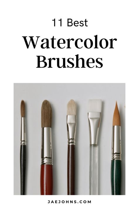 Watercolour Paint Brushes, Watercolor Brushes For Beginners, Watercolor Supplies For Beginners, Watercolour Supplies, Watercolour Practice, Round Paint Brush, Best Watercolor Brushes, Best Watercolor, Watercolor Supplies