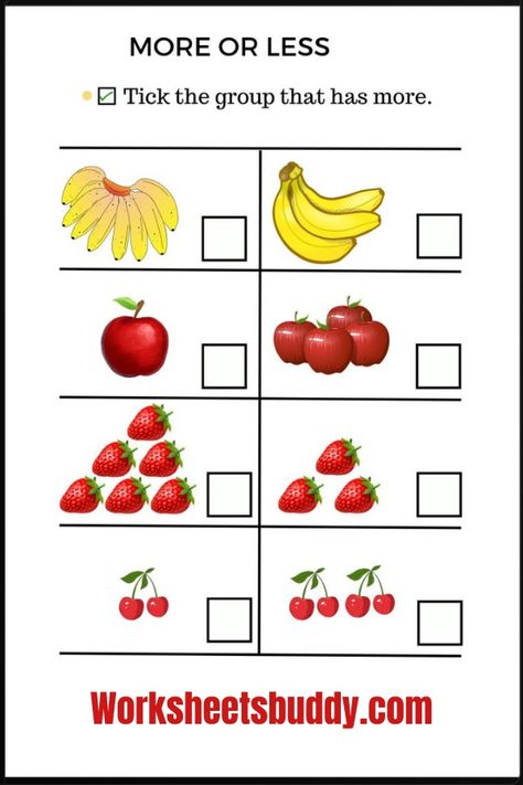 More or Less Worksheets For Kindergarten With Pictures More And Less Worksheet, More Or Less Worksheets, Comparing Numbers Worksheet, Shape Tracing, Shape Tracing Worksheets, Comparing Numbers, Hindi Worksheets, Worksheets For Kindergarten, Shapes Preschool