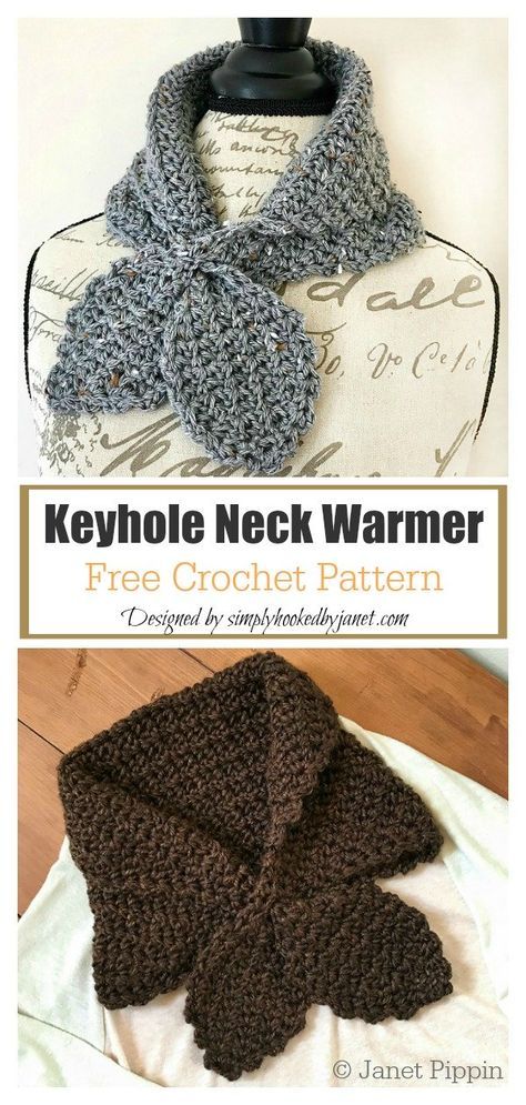 Keyhole Scarf, Crochet Cowl Free Pattern, Crochet Neck Warmer, Crochet Cowl Pattern, Crochet Scarf Pattern Free, Keyhole Neck, Scarf Knitting Patterns, Scarf Crochet Pattern, Crochet Cowl