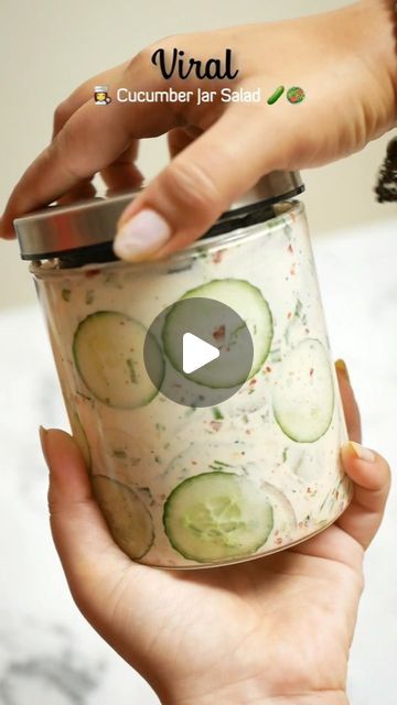 TastyBites on Instagram: "Trying Out Instagram's Viral Cucumber Jar Salad 🤌🤤 | 5 Minutes Yummy Cucumber Salad Recipe 🥗🥒
.
Recipe Details ⏬️ 

1. In a jar add hung curd, chopped coriander, oregano, chilli flakes, salt, black pepper powder, minced garlic, grated Cucumbers, sliced onions, spring onions and lemon juice
2. Close the jar with the lid and shake everything well 
3. Enjoy your quick and delicious salad ♥️🤤
.
Save This Recipe For Your Next Meal ✅️
.
Follow @tasty_bites192 For More Such Videos 🩷 💙
.
.
.
.
.
.
.
.
.
.
 #yummy #ViralRecipes #cucumbersalad #trending #5minuterecipes #delicious #cucumber #jarsalad #viralrecipes" Viral Cucumber, Jar Salad, Cucumber Salad Recipe, Cucumber Recipes Salad, Diljit Dosanjh, Salad In A Jar, Salad Ideas, Cucumber Recipes, Spring Onions