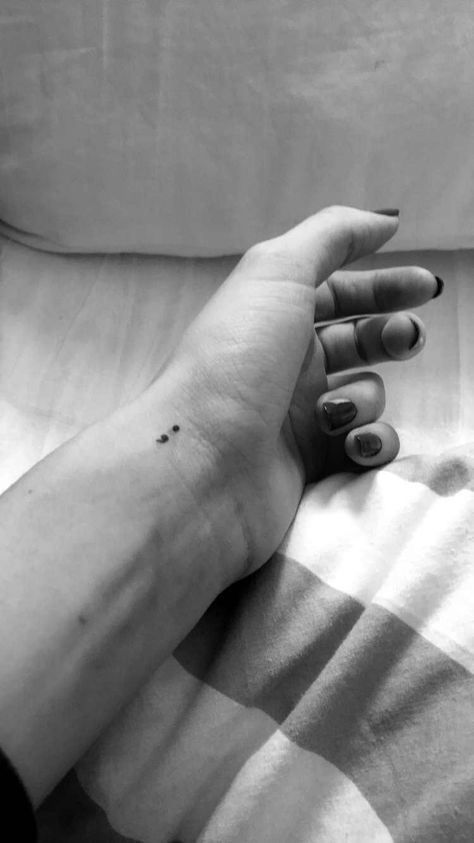 Tattoos For Authors, Dot And Comma Tattoo, Author Tattoo, Tattoo Semicolon, Tiny Tattoos With Meaning, Meaningful Symbol Tattoos, Strong Aesthetic, Health Tattoo, Ear Tattoo Ideas