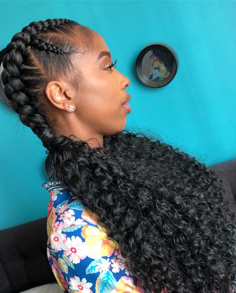 Hair by @slayedbyshalay   Make up by @faschaniecesta   Photo cred: @breiabee_ Silver Hairstyles, Purple Box Braids, Braids With Curly Ends, Double Braids, Black Braided Hairstyles, Colored Box Braids, Double Dutch Braid, Dutch Braid Hairstyles, Double Dutch