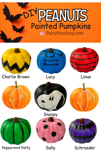 Charlie Brown Halloween Decorations Outside Diy, Peanuts Painted Pumpkin, Pumpkin Painting Ideas Charlie Brown, Charlie Brown Painted Pumpkin, Peanuts Pumpkin Painting, Great Pumpkin Charlie Brown Decorations, Charlie Brown Crafts, Peanuts Halloween Decorations, Charlie Brown Pumpkin Painting