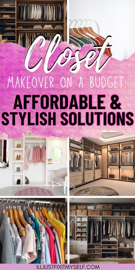 Transformed closet with a mix of hanging and folded items, showcasing an affordable and stylish closet makeover Closet Makeover Ideas, Diy Closet Organization Ideas, Functional Closet, Diy Closet Organization, Closet Organization Tips, Cheap Closet, Closet Transformation, Closet Makeover Diy, Small Walk In Closet