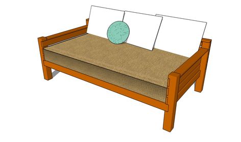 How to build a day bed | HowToSpecialist - How to Build, Step by Step DIY Plans Outdoor Swing Bed, Built In Daybed, Dresser Plans, Hanging Daybed, Trundle Bed Frame, Wooden Daybed, Diy Daybed, Swing Bed, How To Waterproof Wood