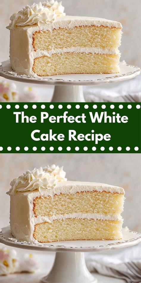 Looking for a delightful dessert? The Perfect White Cake Recipe is a crowd-pleaser that boasts a light, fluffy texture and rich flavor. It’s an ideal choice for family gatherings or special occasions. White Layer Cake Recipe, Easy White Cake, White Fruit Cake, Perfect White Cake Recipe, Easy White Cake Recipe, White Layer Cake, Homemade White Cakes, Quick Dessert Recipes, White Cake Recipe