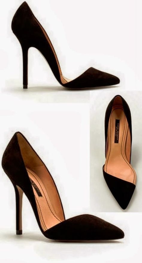 c5cc17e395d3049b03e0f1ccebb02b4ddesc37573476ri Zara Pumps, Hak Tinggi, Gorgeous Heels, Elegante Casual, Black Heel, Gorgeous Shoes, Fabulous Shoes, Black High Heels, Crazy Shoes