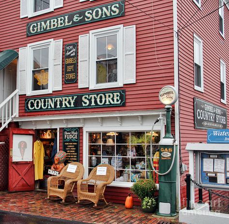 Gimbel & Sons Country Store Photograph - Gimbel And Sons Country Store by Jack Schultz Old General Stores, Vintage Grocery, Nantucket Cottage, Store Architecture, Storefront Signs, Old Country Stores, Farm Store, Book Cafe, Country Store