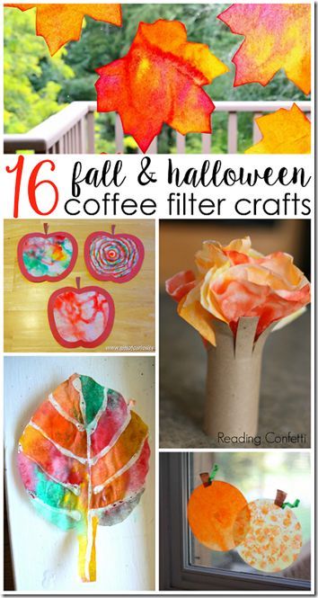 16 fun, creative, and unique Coffee Filter fall crafts for kids! Coffee Filter Crafts For Kids, Crafty Morning, November Crafts, Crafts Fall, Coffee Filter Crafts, Fall Art Projects, Fall Preschool, Fall And Halloween, Unique Fall