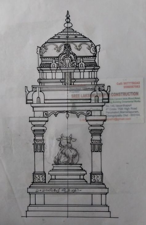 Ancient Indian Architecture Sketch, Temple Plan, Shilpa Shastra, Tamil Art, Temple Motifs, Classic Sketch, Diwali Painting, House Front Wall Design, Temple Drawing