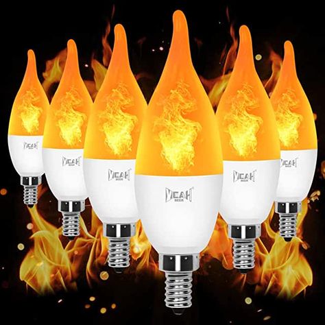 Amazon.com: flicker bulbs Chandelier Bulbs, Family Room Lighting, Candelabra Chandeliers, Holiday Hotel, Smart Lights, Salt Lamp, High Hopes, Candle Flames, Filament Bulb