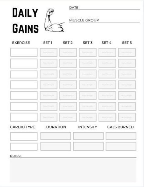 Daily Workout Log, Fitness Tracker, Printable PDF, Exercise Journal, Gym Log, Weightlifting Tracker, Instant Download freeprintableworkoutlog #freeplannertemplates #templatesforweeklyplanner #projectplanner📓 Gym Journal, Workout Log Printable, Odell Beckham Jr Wallpapers, Weekly Fitness Planner, Exercise Journal, Training Journal, Exercise Tracker, Fitness Planner Free, Fitness Tracker Printable