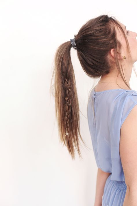 Hair Trends For Spring Pony Tail Braids, Tail Braids, Easy Everyday Hairstyles, Twist Ponytail, A Ponytail, Spring Hairstyles, Braided Ponytail, Everyday Hairstyles, Hair Dos