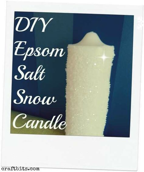 Epsom Salt Snow Candle Epsom Salt Candle Jar, Epsom Salt Candles, Making Gel Candles, Candle Making Tutorial, Snow Candles, Novelty Candles, Calendar Craft, Gel Candles, Candle Ideas