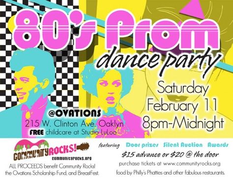 80s Prom Party, Adult Prom, Prom Invites, Apre Ski, 80's Prom, 80s Theme Party, 80s Prom, Fundraiser Ideas, 80s Theme