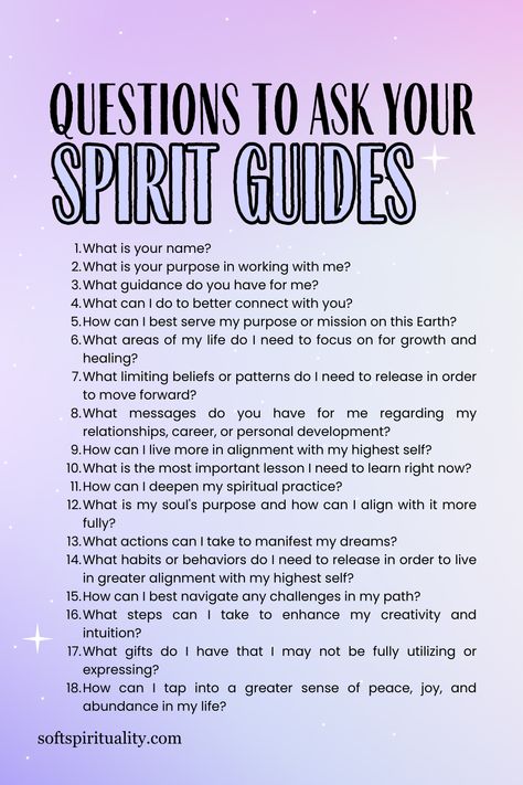 18 Questions You Can Ask Your Spirit Guides – Soft Spirituality Automatic Writing, Growth And Healing, Spiritual Journals, Earth Spirit, My Purpose, Prayer For Protection, Spirit Guide, Energy Healing Spirituality, Spiritual Guides