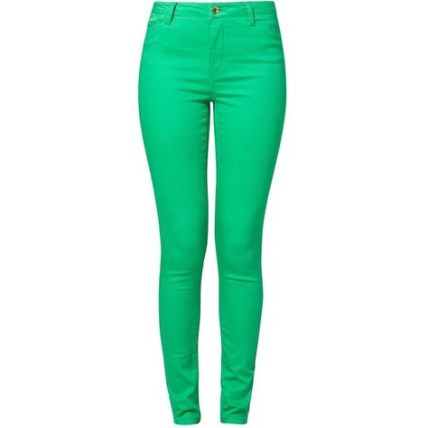 Vero Moda WONDER COLOR Slim fit jeans ($36) ❤ liked on Polyvore featuring jeans, pants, bottoms, calÃ§as, green, slim jeans, slim fit jeans, vero moda, slim leg jeans and zipper jeans Slim Cut Jeans, Neon Outfits, Zipper Jeans, Moda Jeans, Green Jeans, Slim Leg, Pocket Jeans, Slim Jeans, Cut Jeans