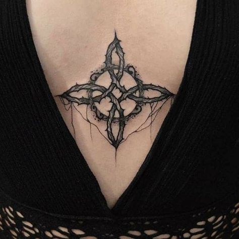 Witch Tattoo Neck, Witch’s Knot Tattoo, Witch Knot Tattoo Design, Pagan Tattoo For Women, Witch Knot Tattoo, Witches Knot Tattoo, Pentacle Tattoo, Wicca Tattoo, Celtic Tattoo For Women