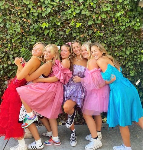 Retro Hoco Theme, Thrift Store Prom Party, Tacky Prom Theme, Tacky Prom Outfits, 80s Prom Decorations, 80s Sorority Theme, 80s Prom Fundraiser, Tacky Prom, 80s Aesthetic Prom