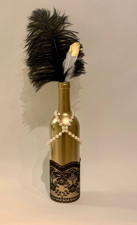 Excited to share this item from my #etsy shop: Great Gatsby Party Decor | Harlem Nights Party Centerpieces | Gold Bottle Accent Pieces | Roaring 20's Party Decor | Art Deco Bottles Gatsby Party Decor, Harlem Nights Theme Party, Roaring 20s Party Decorations, Harlem Nights Party, Harlem Nights Theme, 20s Party Decorations, Roaring 20s Birthday, Gatsby Birthday Party, Gatsby Party Decorations