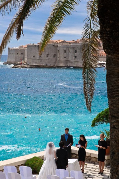 Dubrovnik wedding Terrace Wedding Ceremony, Dubrovnik Wedding, Croatia Wedding, Terrace Wedding, California Wedding Venues, Wedding Stylist, Ceremony Ideas, Wedding Aisle, Wedding Mood