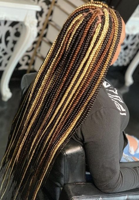 Small Box Braids Hairstyles, Colored Box Braids, Black Braided Hairstyles, Weave Hairstyles Braided, Small Box Braids, Perfect Hair Color, Hairstyles Pictures, Big Box Braids Hairstyles, Colored Braids