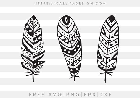 Feather Svg, Caluya Design, Flower Templates Printable, Cricut Svg Files Free, Split Monogram, Image Svg, Boho Feathers, Cricut Craft Room, Silhouette Free