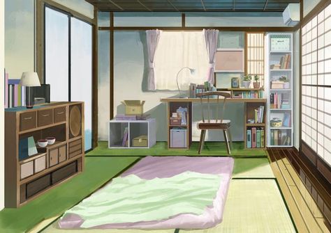 Japan Bedroom, Japanese Room Divider, Japanese Bedroom, Anime House, Japanese Home Design, Japanese Room, Colorful Interior Design, Japan Design, House Room