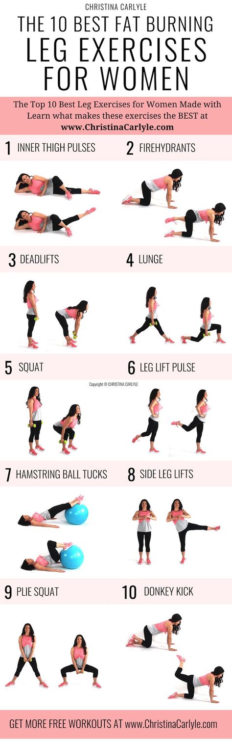 The Best Leg Exercises for Women that tone the legs, slim down the thighs, and burn leg fat fast. Learn what makes these the best leg exercises and get a complete leg workout routine for women on the blog at: https://christinacarlyle.com/best-leg-exercises-women/ #legs #fitness Tone Legs And Buttocks, Reduce Buttocks, Best Leg Exercises For Women, Leg Exercises For Women, Best Leg Exercises, Melissa Bender, Leg Workout Women, Best Leg Workout, Leg Workout Routine