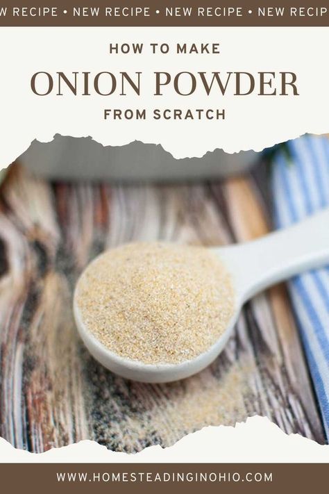 Homemade Onion Powder, Onion Powder Recipe, Drying Onions, Fresh Veggie Recipes, Air Fryer Food, Dehydrating Food Storage, Harvest Right Freeze Dryer, Butterbeer Recipe, Homemade Dry Mixes