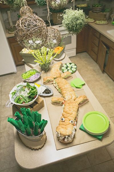 Swamp Birthday Party Bayou Party, Gator Party, Alligator Birthday Parties, Crocodile Party, Swamp Party, Alligator Party, Alligator Birthday, Reptile Party, Themed First Birthday