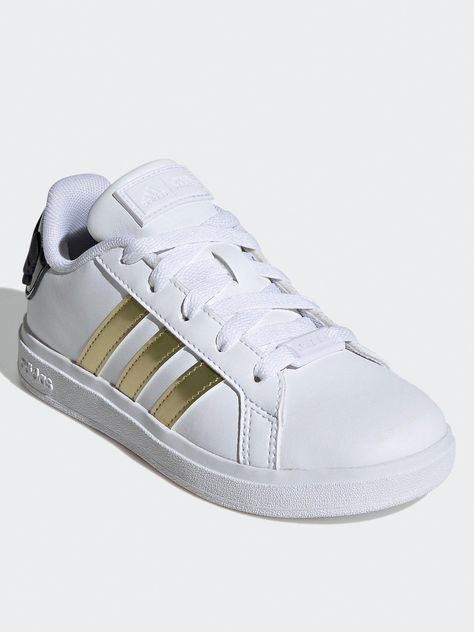 Adidas sportswear kid's star wars grand court 2.0 trainers - white/gold