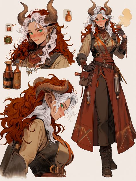 Dnd Character Paladin, Spring Character Design, Female Sorcerer Dnd, Dnd Female Tiefling, Goblin Sorcerer, Dnd Tiefling Female, Dnd Female Character Concept, Huntress Outfit, Dnd Character Outfits