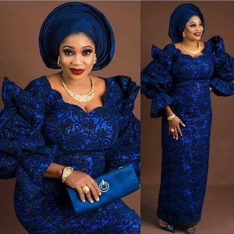 118 Likes, 2 Comments - Naija Party & Owanbe (@naijapartyowanbe) on Instagram: “Blue us away💦👌💥CEO @bimmar_couture #naijapartyowanbe” Lace Gown Styles Nigerian, Aso Ebi Dresses, Ankara Dress Designs, African Party Dresses, Nigerian Lace Styles Dress, Nigerian Lace Styles, Ruffle Bodycon Dress, African Lace Styles, Lace Dress Design