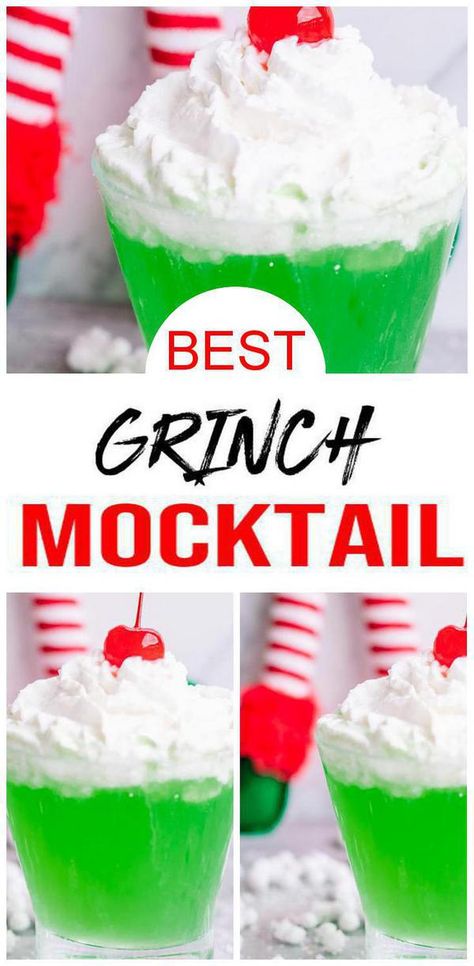 Grinch Mock Tail, Kid Friendly Grinch Punch, Grinch Mocktail Recipe, Grinch Juice For Kids, Grinch Drink For Kids, Grinch Punch Recipe For Kids, Green Hawaiian Punch Recipe, Grinch Mocktail, Grinch Recipes