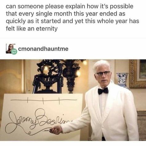 The Good Place Jeremy Bearimy, Jeremy Bearimy, Stomachache, Funny Tumblr Posts, Film Serie, What’s Going On, Tumblr Funny, Tumblr Posts, I Laughed