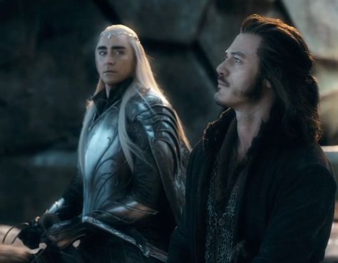 War buddies #Thranduil and #Bard Bard And Thranduil, Bard X Thranduil, Thranduil Bard, Thranduil X Bard, Nerd Party, King Thranduil, Elven King, Lee Pace Thranduil, Great King