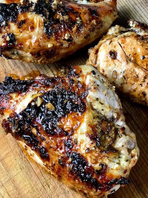 Broiled Chicken Recipes, Chicken Mustard, Broiled Chicken, Chicken Main Dishes, Orange Chicken, Chicken Dishes Recipes, Garlic Chicken, Garlic Sauce, Poultry Recipes