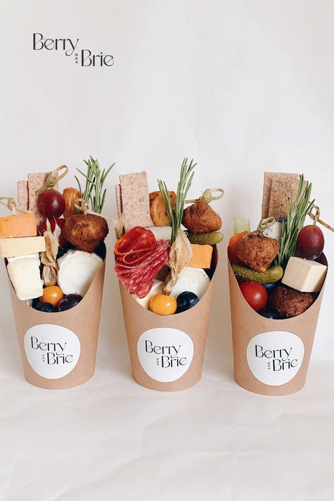 A Chic Solution for light Catering - think Sassy Canapés, but even better! #grazecups #Canapés #weddingcanapes #grazingboxes #grazingcompany #weddinggraze Graze Cups, Charcuterie Cones, Wedding Canapes, Grazing Food, Charcuterie Gifts, Party Food Buffet, Charcuterie Inspiration, Party Food Platters, Charcuterie And Cheese Board