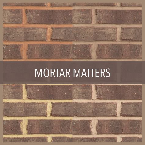 Mortar matters more than you think! After falling in love ❤️ with your brick choice, you don’t want to choose a mortar that falls flat of your expectations. Check out the mortar tool on our website to find a mortar that highlights the beauty of your brick: bit.ly/39Nszif Commercial Exterior, Brick Homes, Orange Brick, Brown Brick, Brick Exterior, Black Brick, North Georgia, Brick And Mortar, Red Bricks