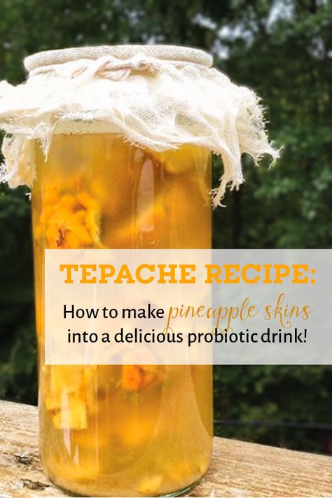 Tepache recipe: how to turn pineapple skins into a delicious probiotic drink Pineapple Kombucha, Fermented Pineapple, Tepache Recipe, Fermented Recipes, Fermented Drinks, Kombucha Recipe, Probiotic Drinks, Fermentation Recipes, Fermented Drink