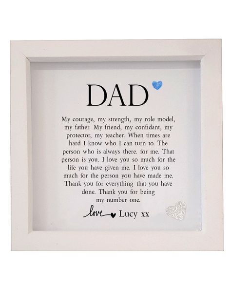 Personalized Father Gift, Message For Father, Dad Birthday Quotes, Father Poems, Dad Poems, Fathers Day Poems, Father's Day Message, Framed Poem, Birthday Poems