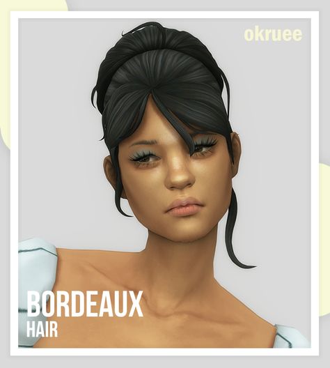 Bordeaux Hair, Sims 4 Decades Challenge, 1950s Hairstyles, Cc Hair, 60s Hair, Pelo Sims, Sims 4 Mm Cc, Sims 4 Characters, Sims 4 Mm