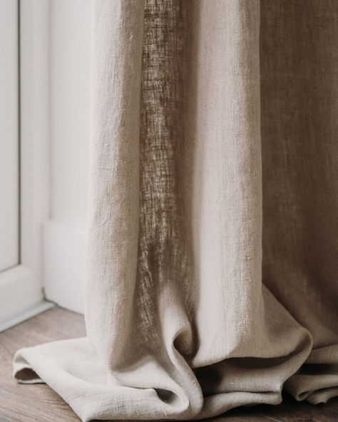 Ivory Curtains Bedroom, Linen Curtains Living Room, Luxury Shower Curtain, Natural Curtains, Neutral Curtains, Earthy Home, Japandi Living, Linen Drapery, Luxury Curtains